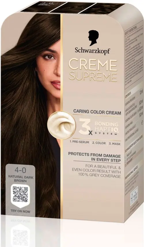 Schwarzkopf Creme Supreme  4-0 Natural Dark Brown