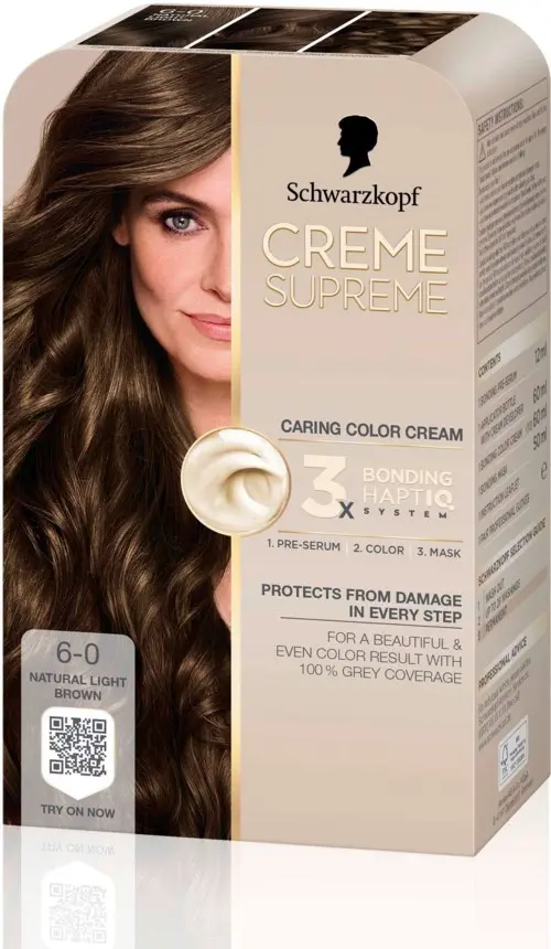 Schwarzkopf Creme Supreme 6-0 Natural Light Brown