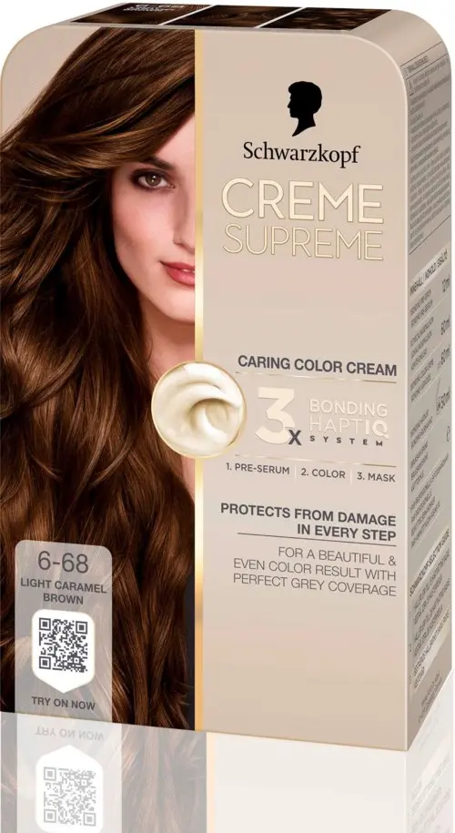 Schwarzkopf Creme Supreme 6-68 Light Caramel Brown