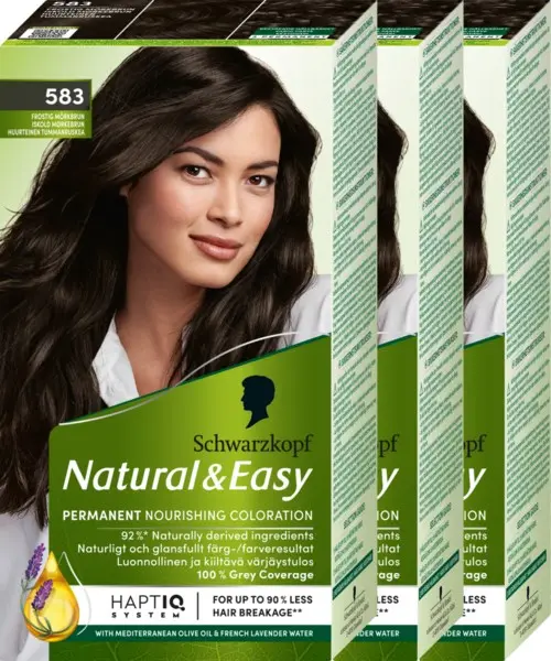 Schwarzkopf Natural&Easy 583 Frostig Mörkbrun 3-pack