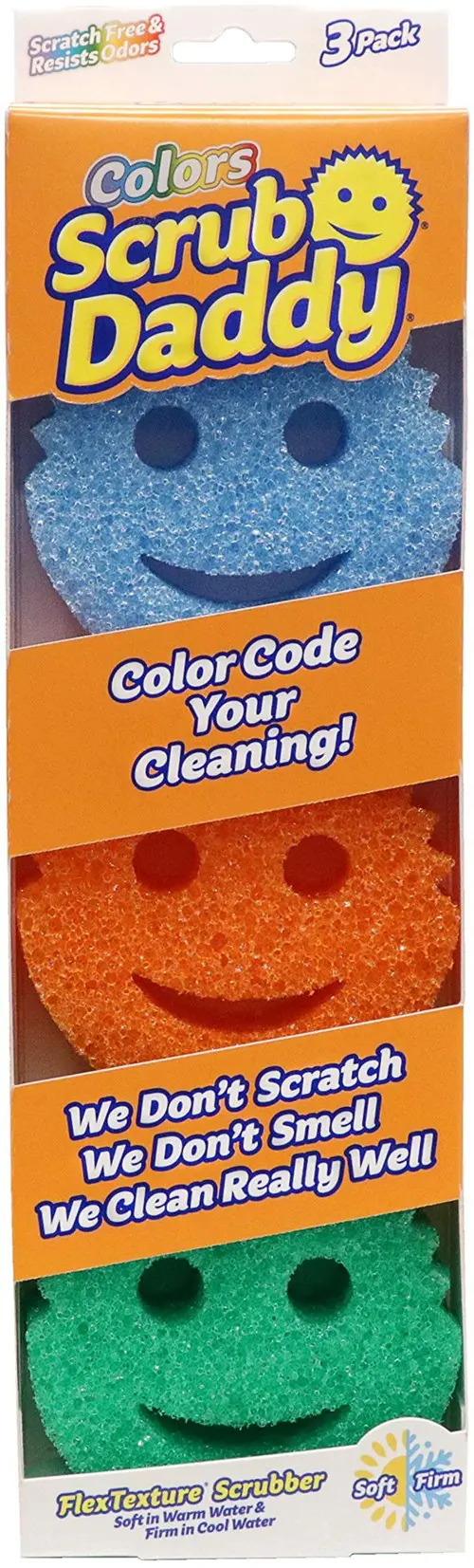Scrub Daddy Colors FlexTexture Scrubber 3-pack