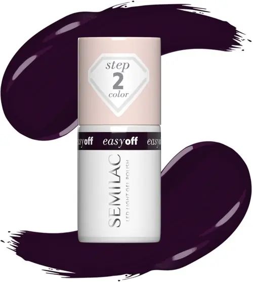 SEMILAC Easy Off LED Light Gel Polish Berry On Top 7ml