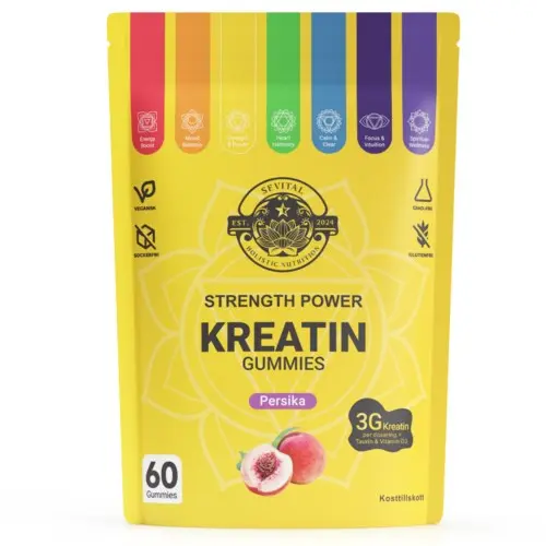 Sevital Kreatin Gummies Peach 60 stk