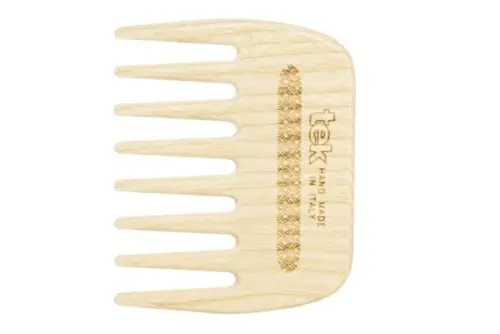 Tek Small Wide-Tooth Comb in Natural Wood