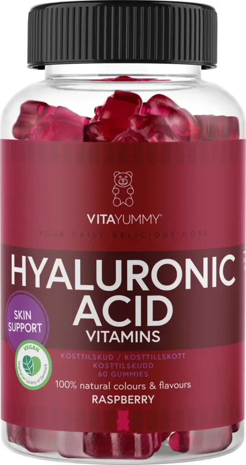 VitaYummy Hyaluronic Acid, Raspberry 60 stk