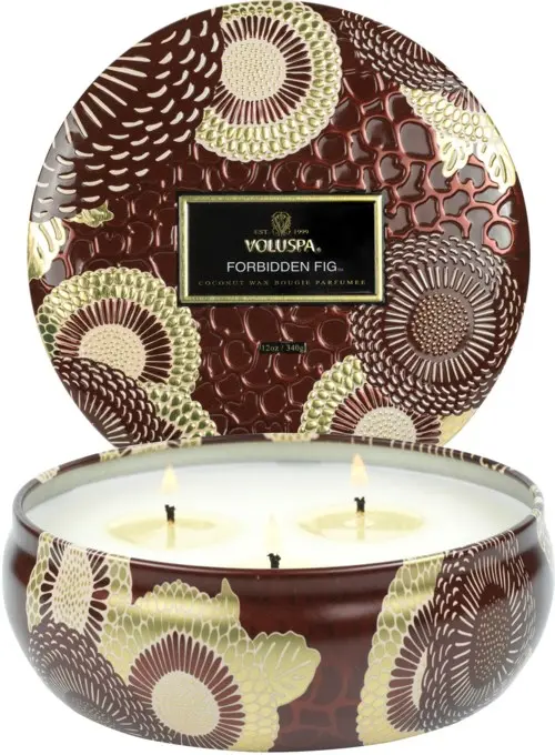Voluspa 3-Wick in Decorative Tin Forbidden Fig