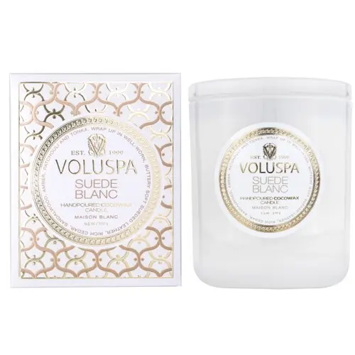 Voluspa Maison Blanc Suede Blanc Classic Boxed Candle 60h