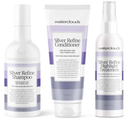 Waterclouds Silver Refine Shampoo 250 ml & Conditioner 200 ml & Highlight Treatment 150 ml
