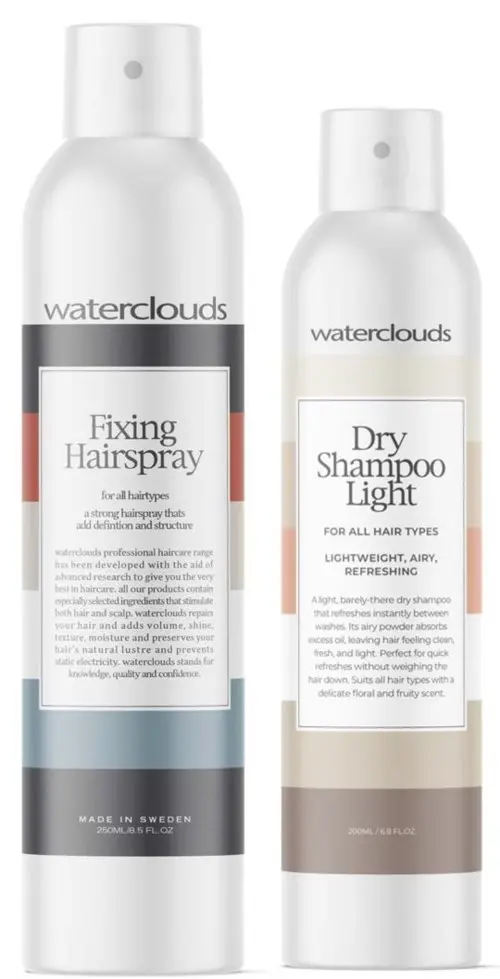 Waterclouds Fixing Hairspray 250 ml & Dry Shampoo Light 200 ml