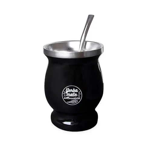 Aromandise Yerba Mate Kalebass Krus 230 ml Med Bombilla Sugerør