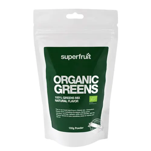 Kjøp Superfruit Organic Greens Pulvermix Øko 100 g - Mecindo