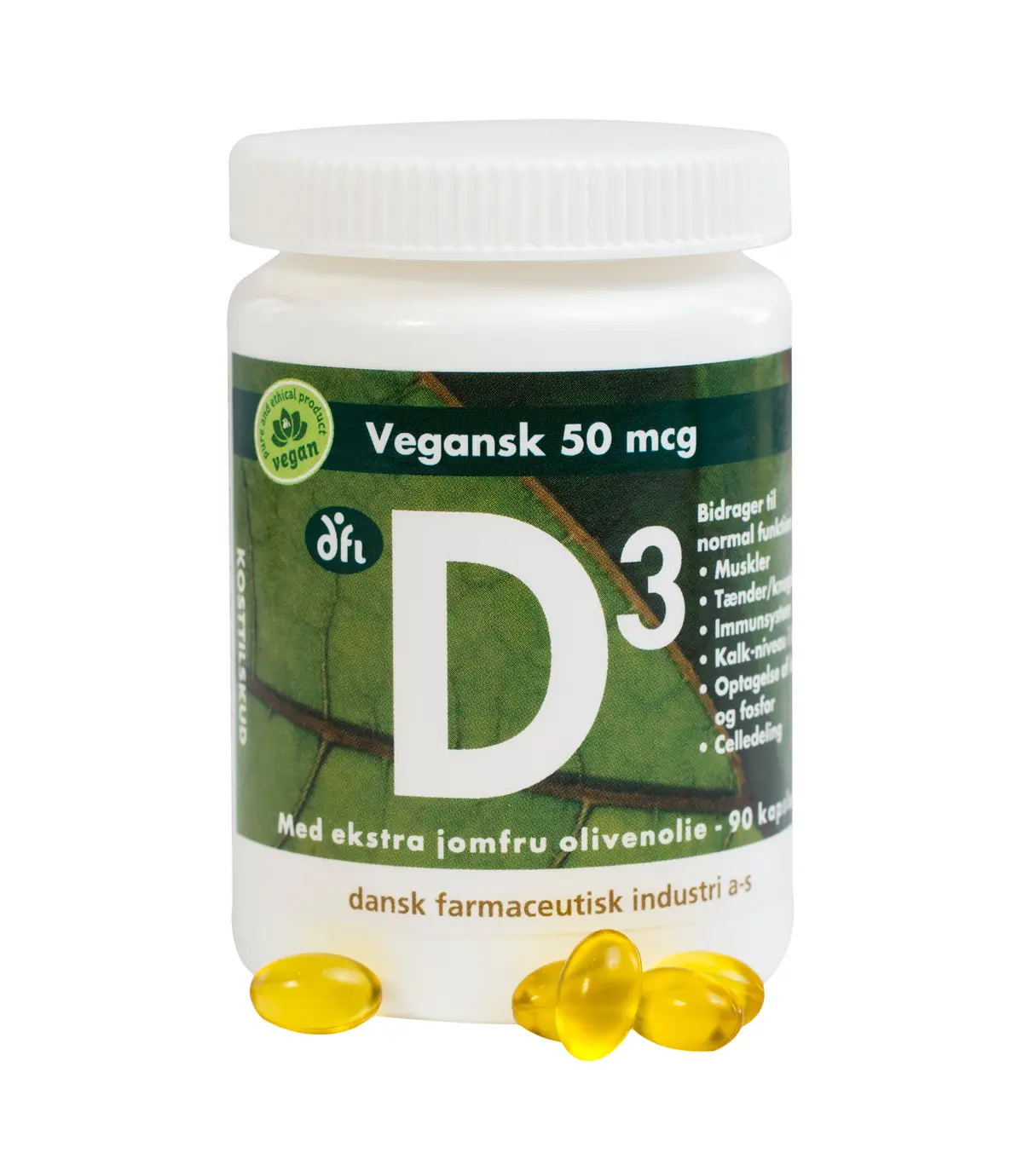 Kjøp DFI Vegansk D3, 50 Mcg 90 Kapsler - Mecindo
