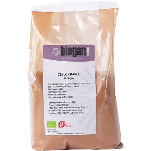 Kjøp Biogan Kanel Pulver Ceylon Øko 500 g - Mecindo