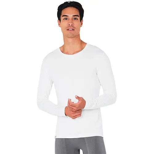 Boody Men’s Long Sleeve Crew Neck T-Shirt Hvit