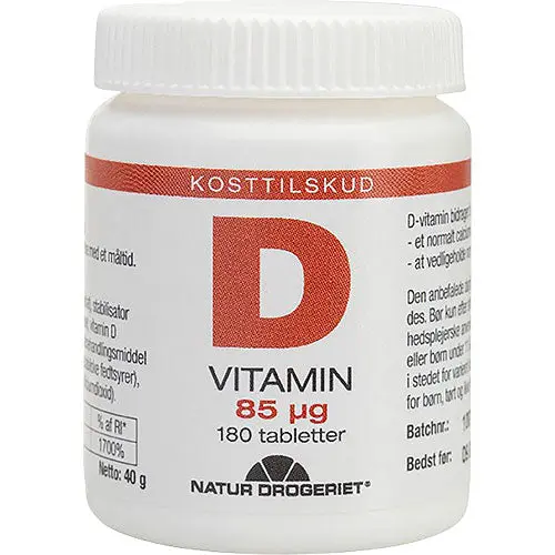 Natur-Drogeriet D3-Vitamin 85 Mcg | 180 tabletter