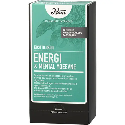 Kjøp Nani Energi & Mental Yteevne 30 Poser - Fri frakt - Mecindo