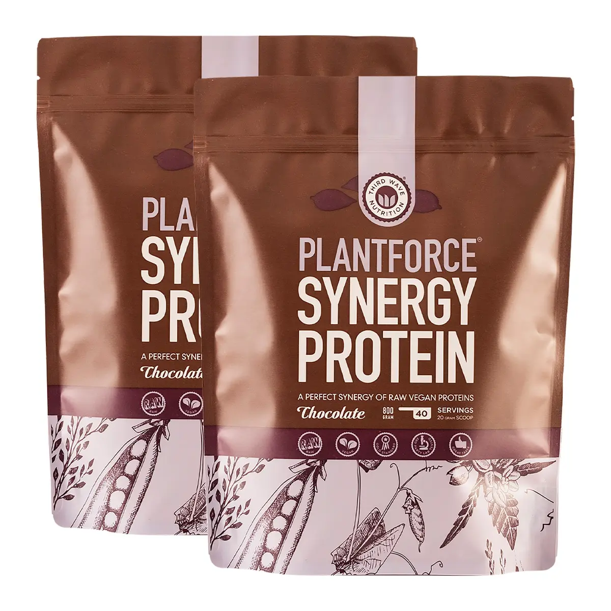 Plantforce Vegansk Proteinpulver Sjokolade | 2 x 800 g