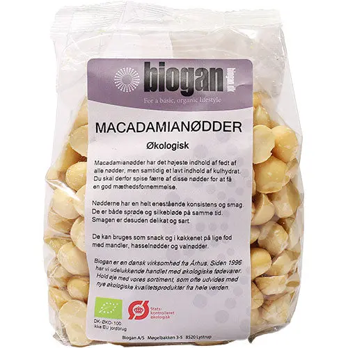 Kjøp Biogan Rå Macadamianøtter Øko 400 g   - Mecindo