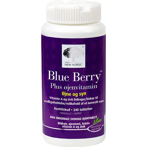 Kjøp New Nordic Blue Berry Plus Øyevitamin 240 Tabletter - Fri frakt