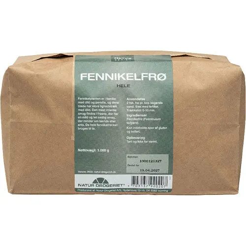 Kjøp Natur-Drogeriet Fennikelfrø Hele 1 kg - Mecindo