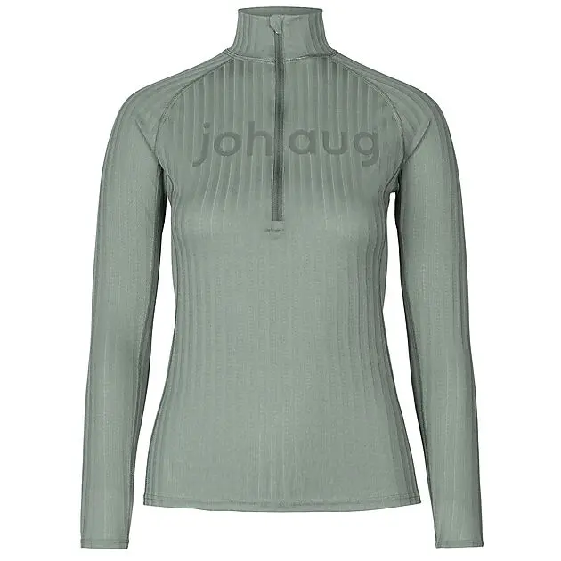 JOHAUG Rib Tech Half Zip Grey Dame | Sport1.no