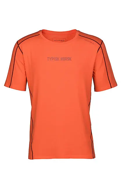 JOTUNHEIM Ull/bambus Tee Mandarin Red Herre | Sport1.no