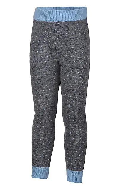 JOTUNHEIM Gjendebu strikkebukse Mini Black Iris/Alaskan Blue Barn | Sport1.no
