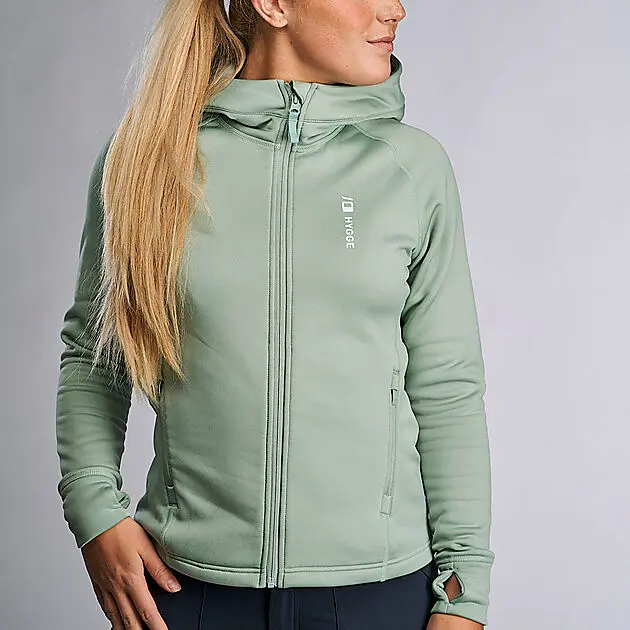 HOUSE OF HYGGE Women's Pow Zip Hoodie 09-Lysegrønn Dame