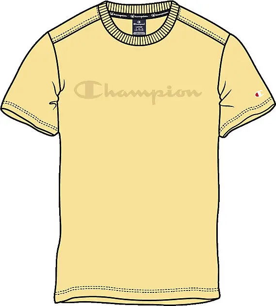CHAMPION Crewneck T-Shirt YS105/Pale Banana Herre