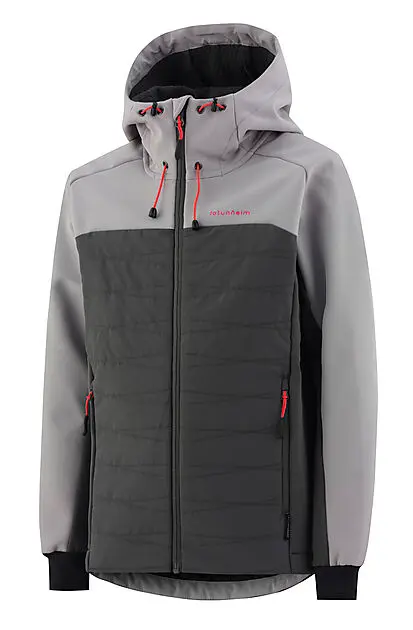 JOTUNHEIM Lomstind Hybridjakke Junior Ash/Hot Coral Junior | Sport1.no