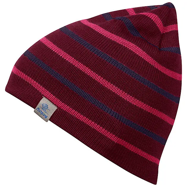 BERGANS OF NORWAY Rim Youth Beanie 13024/BeetRed/PurpleVelvet/Raspberry Junior