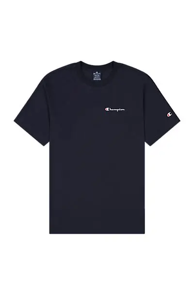 CHAMPION M Crewneck T-Shirt AMC Small logo Sky Captain Herre | Sport1.no