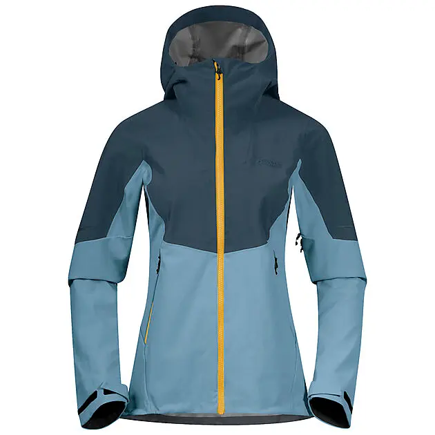 BERGANS OF NORWAY Senja Hybrid Softshell W Jkt Smoke Blue/Orion Blue/Light Golden Yellow Dame