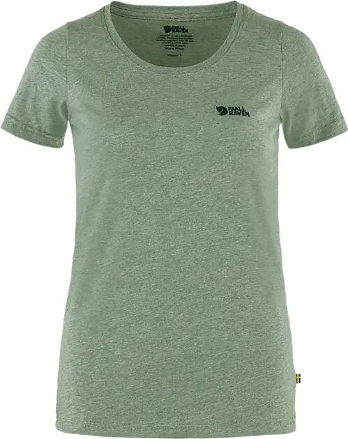FJÄLLRÄVEN Fjällräven Logo t-skjorte dame Patina Green-Melange Dame