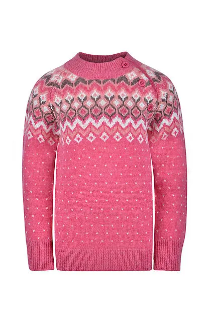 JOTUNHEIM Fondsbu strikkegenser Mini Bright Rose Barn | Sport1.no