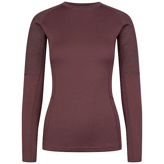 JOHAUG Elevate Wool Long Sleeve Brownish Red Dame