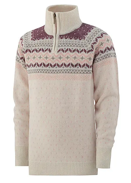 JOTUNHEIM Gjendebu Strikkegenser Jr Gardenia/Prune Purple Junior | Sport1.no