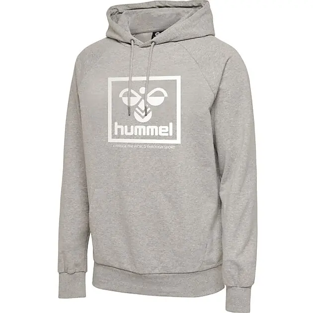 HUMMEL ISAM HOODIE GREY MELANGE Herre | Sport1.no