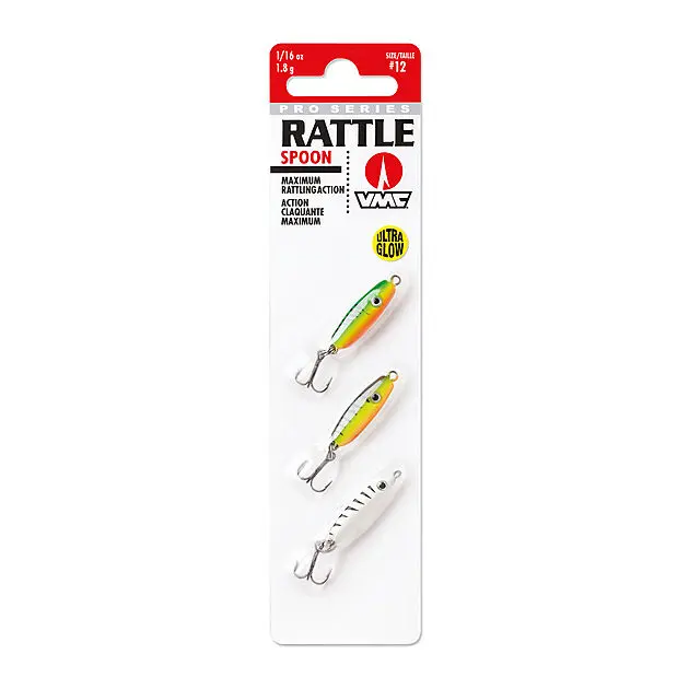 VMC Rattle Spoon Kit #12 1,7gr Glow UV 3pk Alle