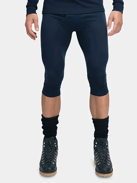 WOOLLAND Rena Tights 3/4 long Man Blue Ink Herre