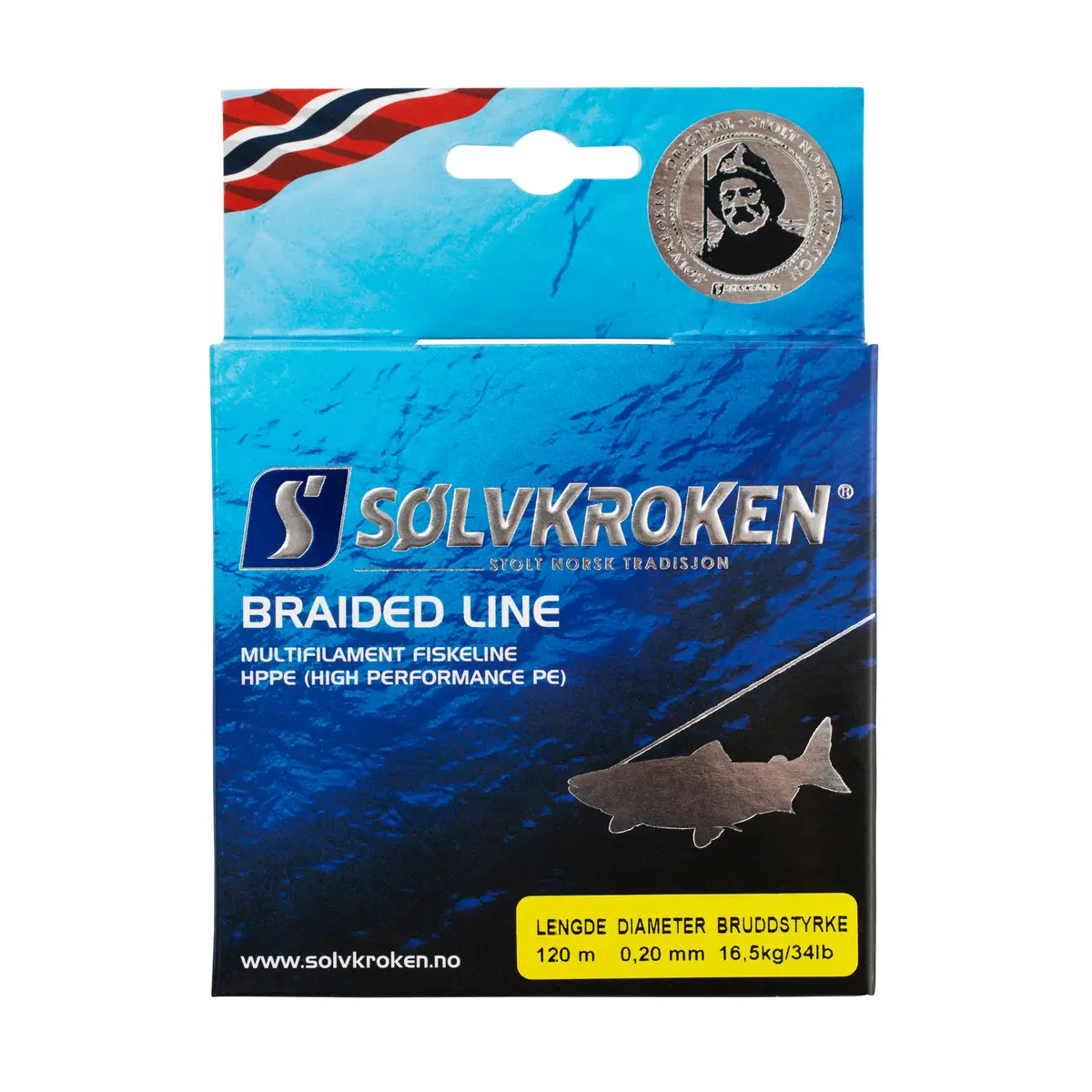 Sølvkroken Braided line 0,11 mm