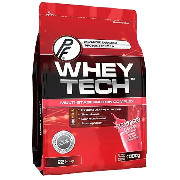 PROTEINFABRIKKEN PF Whey Tech Protein®, Strawberry 1kg Strawberry Alle | Sport1.no