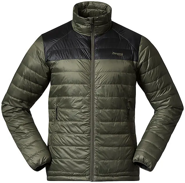 BERGANS OF NORWAY Røros Box Down Light Jacket Green Mud/Solid Charcoal Herre