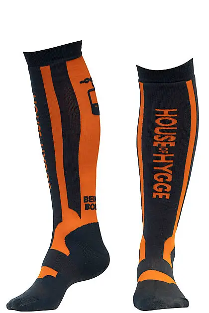 HOUSE OF HYGGE SKI Sokker / BEINA PÅ BORDET Mørk blå, oransje Unisex | Sport1.no