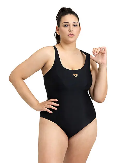 ARENA SOLID SWIMSUIT CONTROL PRO BACK PLUS BLACK Dame