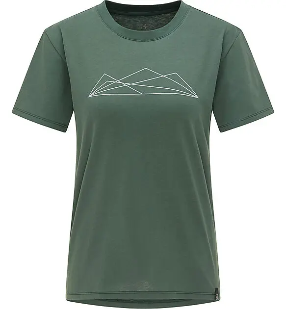 HAGLÖFS Camp Tee Women Fjell Green Graphic Dame