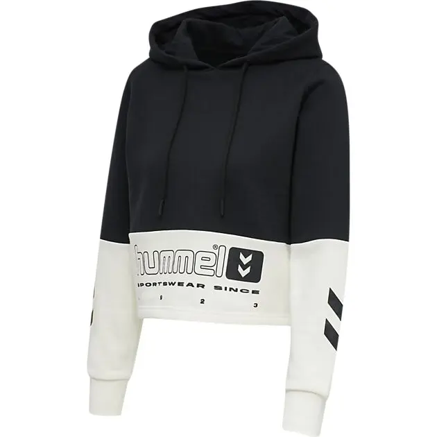 HUMMEL hmlLGC MAE CROPPED HOODIE BLACK Dame | Sport1.no