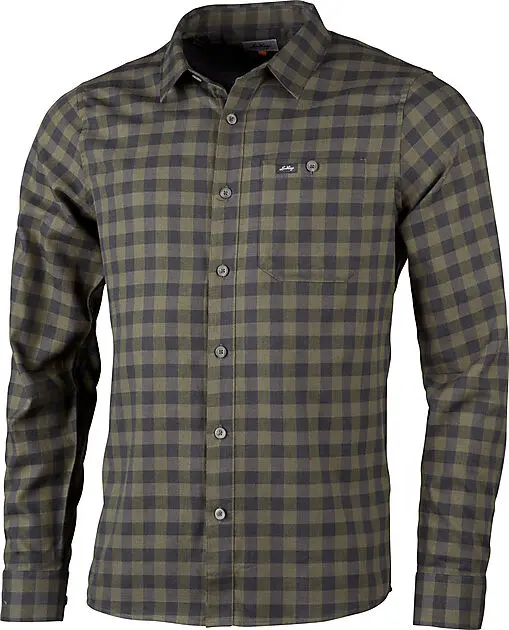 LUNDHAGS Ekren Ms LS Shirt Forest Green Herre