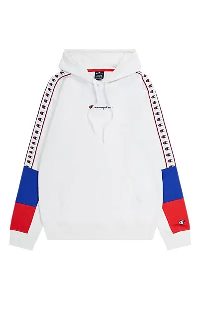 CHAMPION Tape Hooded Sweatshirt? White Herre | Sport1.no