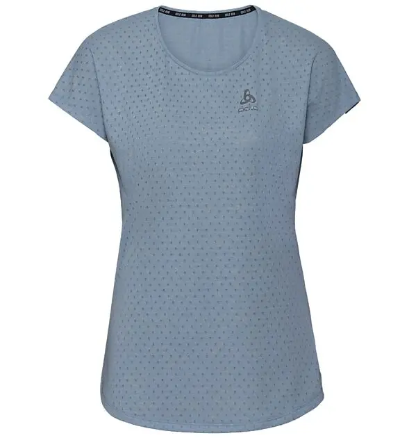 ODLO BL TOP Crew neck s/s MILLENNIUM Linencool 20551/faded denim melange Dame | Sport1.no